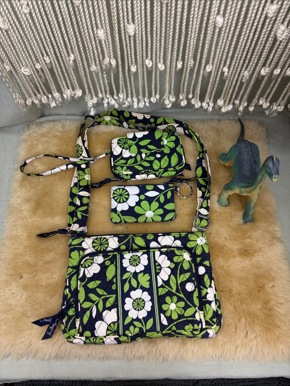 Vera Bradley Lucky You Crossbody Bag, Wristlet Wallet, Id Wallet Set of 3